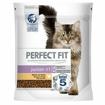 Zooplus 2x750g Junior <1 Rijk aan Kip Perfect Fit Kattenvoer aanbieding