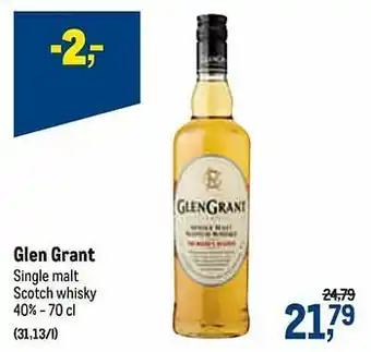 Makro Glen grant single malt scotch whisky aanbieding