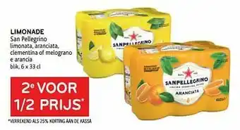 Limonade san pellegrino 2e voor 1-2 prijs
