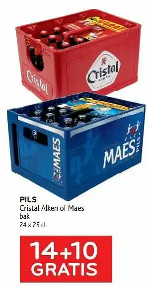 Alvo Pils cristal alken of maes 14+10 gratis aanbieding