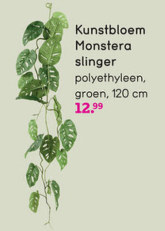 Leen Bakker Kunstbloem Monstera slinger aanbieding