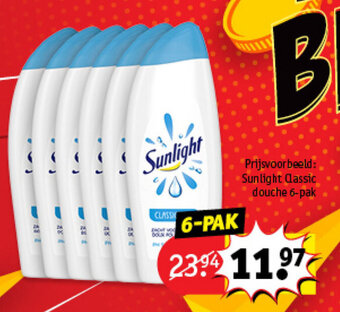 Kruidvat Sunlight Classic douche 6-pak aanbieding