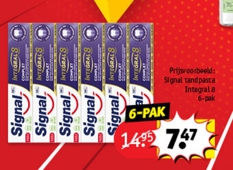 Kruidvat Signal tandpasta Integral 8 6-pak aanbieding
