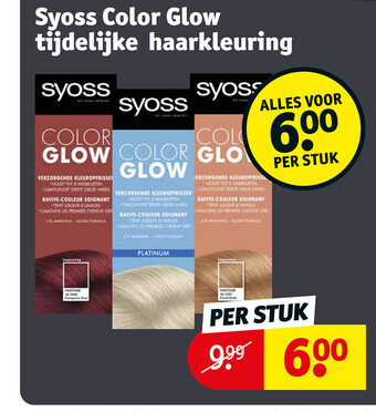 Kruidvat syoss Color Glow Tijdelijke Haarkleuring aanbieding