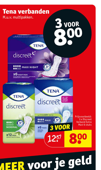 Kruidvat Tena Verbanden aanbieding