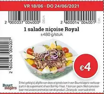 Buurtslagers 1 Salade Nicoise Royal aanbieding