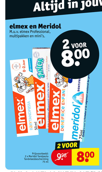 Kruidvat Elmex en Meridol aanbieding
