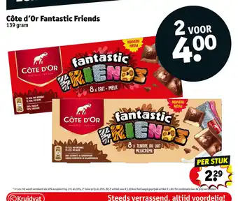 Kruidvat Côte d'Or Fantastic Friends 139gram aanbieding