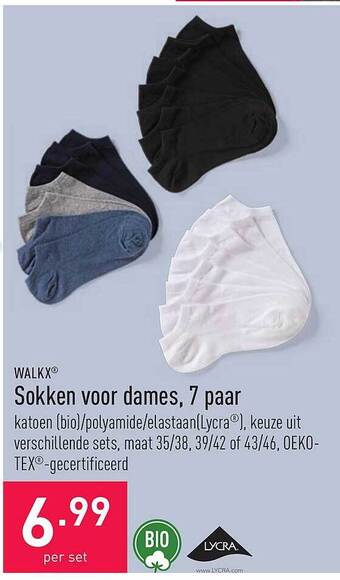 ALDI Sokken Voor Dames, 7 Paar aanbieding