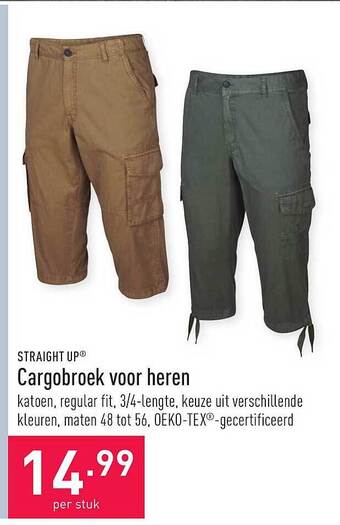 ALDI Cargobroek Voor Heren aanbieding