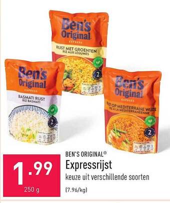 ALDI Ben's Original Expressrijst aanbieding