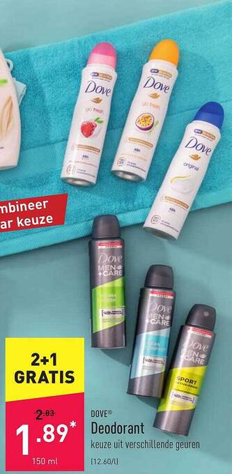 ALDI Dove Deodorant aanbieding