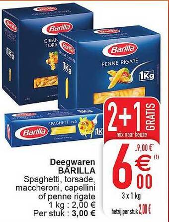 Cora Deegwaren Barilla aanbieding