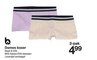 Zeeman Dames Boxer aanbieding