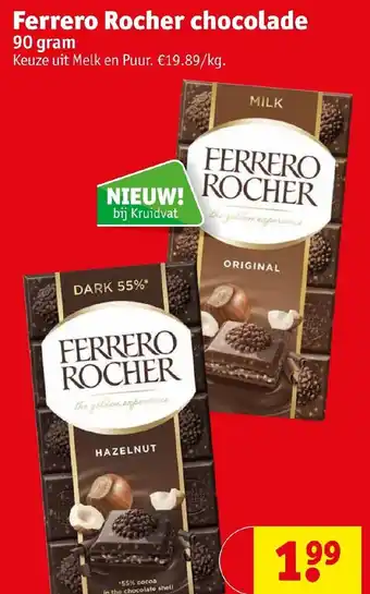 Kruidvat Ferrero Rocher Chocolade 90gram aanbieding