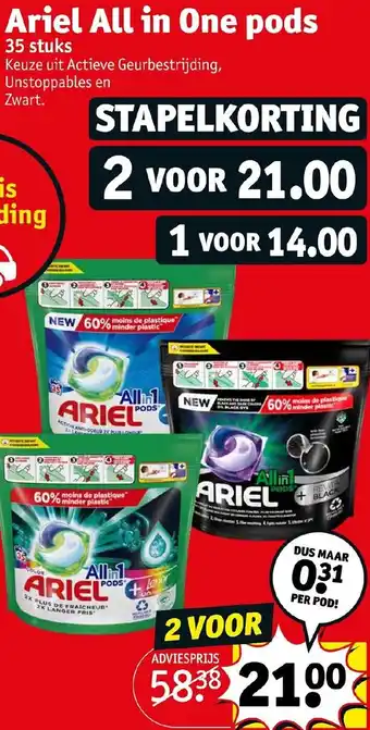 Kruidvat Ariel All In One Pods 35 Stuks aanbieding