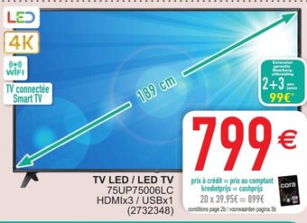 Cora LED 4K TV Led / Led TV aanbieding