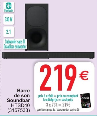 Cora Barre de son soundbar aanbieding