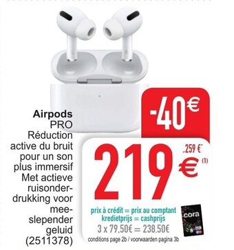 Cora Airpods pro aanbieding