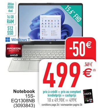 Cora Hp notebook aanbieding