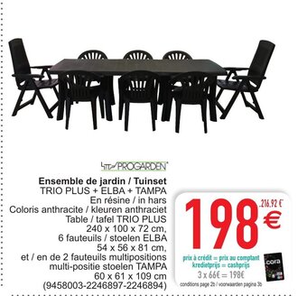 Cora Progarden ensemble de jardin / tuinset aanbieding