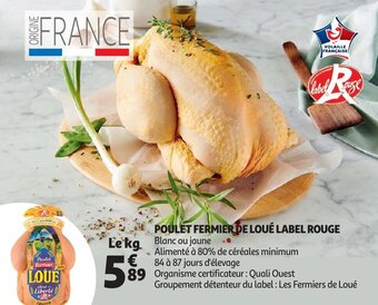 Auchan Poulet Fermier de loue label rouge aanbieding