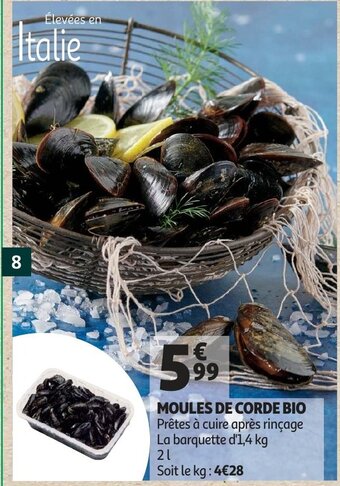 Auchan Moules de corde bio aanbieding
