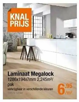 Cevo Laminaat Megalock 1286x194x7mm 2,245m²- aanbieding