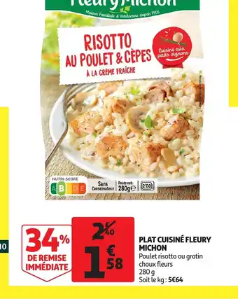 Auchan Plat cuisine fluery michon 280g aanbieding