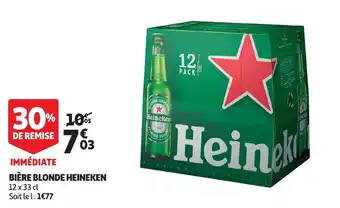 Biere blonde heineken 12 x 33cl