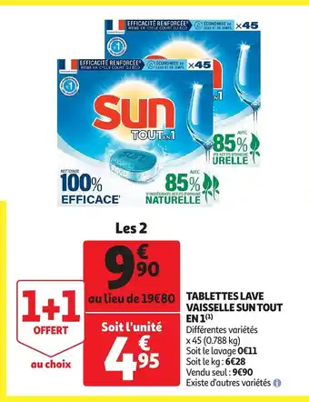 Tablettes lave vaisselle sun tout en 1 788kg