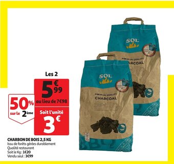 Auchan Charbon de bois 2,5kg aanbieding