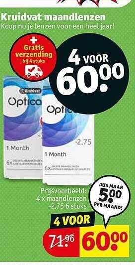 Kruidvat Kruidvat Maandlenzen aanbieding