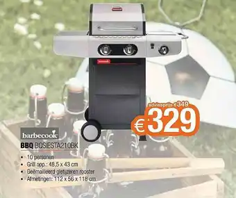 Expert Barbecook Bbq Bqsiesta210bk aanbieding