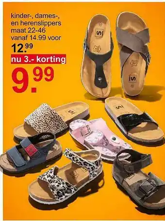 Kinder-, Dames-, En Herenslippers