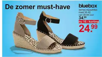 Bluebox Dames Espadrilles Maat 36-42