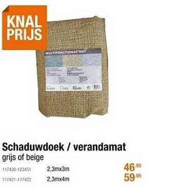 Cevo Schaduwdoek - Verandamat aanbieding