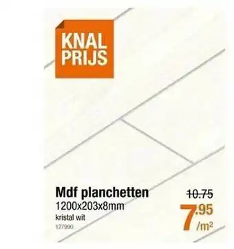 Cevo Mdf Planchetten 1200x203x8mm aanbieding