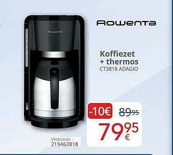 Eldi Rowenta Koffiezet + Thermos CT3818 Adagio aanbieding