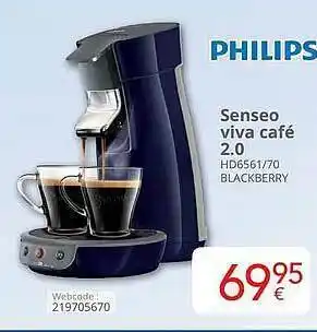 Eldi Senseo Viva Café 2.0 HD6561-70 Blackberry aanbieding