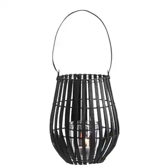 Leen Bakker Lantaarn Misha - zwart - 26xØ15 cm aanbieding