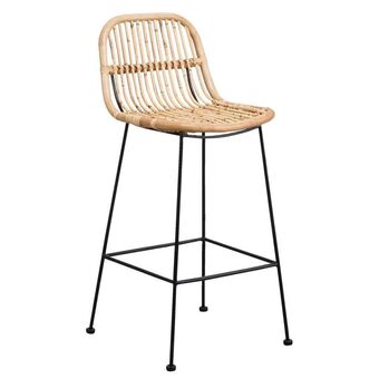 Leen Bakker Barkruk Justin - rotan - naturel aanbieding