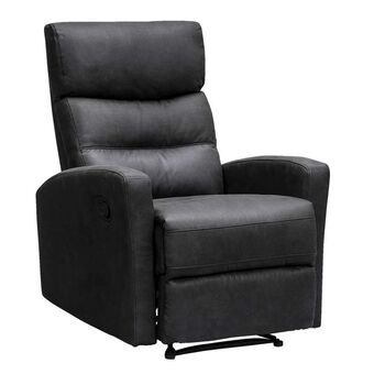 Leen Bakker Relaxfauteuil Jackson - lederlook - zwart aanbieding