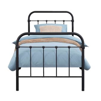 Leen Bakker Bed Anne - matte antracietkleur - 90x200 cm aanbieding