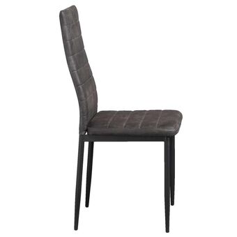 Leen Bakker Eetkamerstoel Rowin - stof - antracietkleur aanbieding