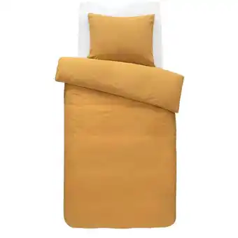 Walra dekbedovertrek Vintage Cotton - mosterdgeel - 140x200/220 cm