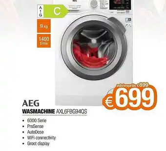 Expert Aeg Wasmachine Axl6fbg94qs aanbieding