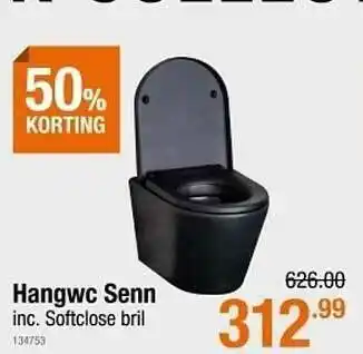 Cevo Hangwc Senn Inc. Softclose Bril 50% Korting aanbieding