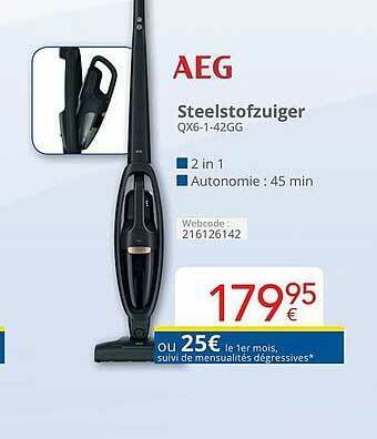 Eldi AEG Steelstofzuiger QX6-1-42GG aanbieding