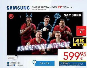 Eldi Samsung Smart Ultra HD-TV 55 aanbieding